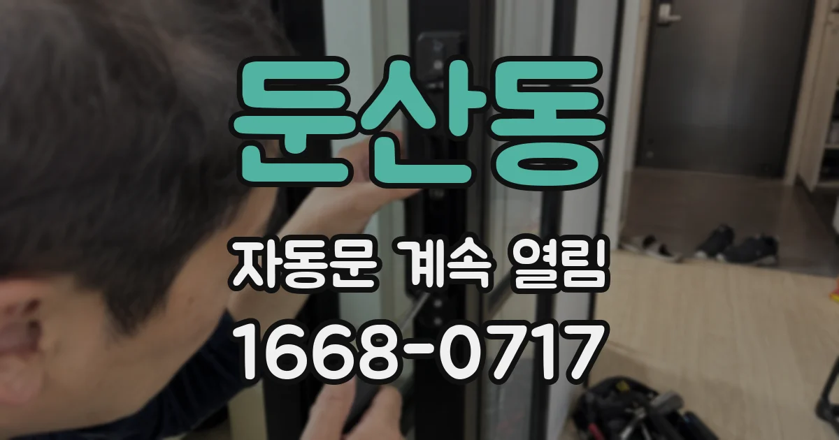둔산동 자동문 계속 열림