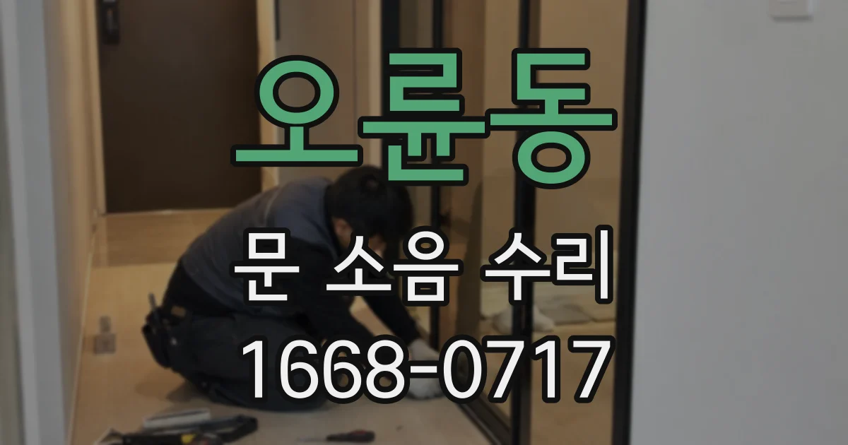오륜동 문 소음 수리