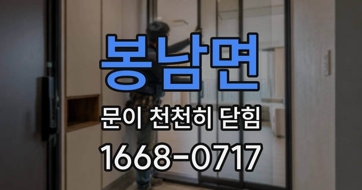 봉남면 문이 천천히 닫힘