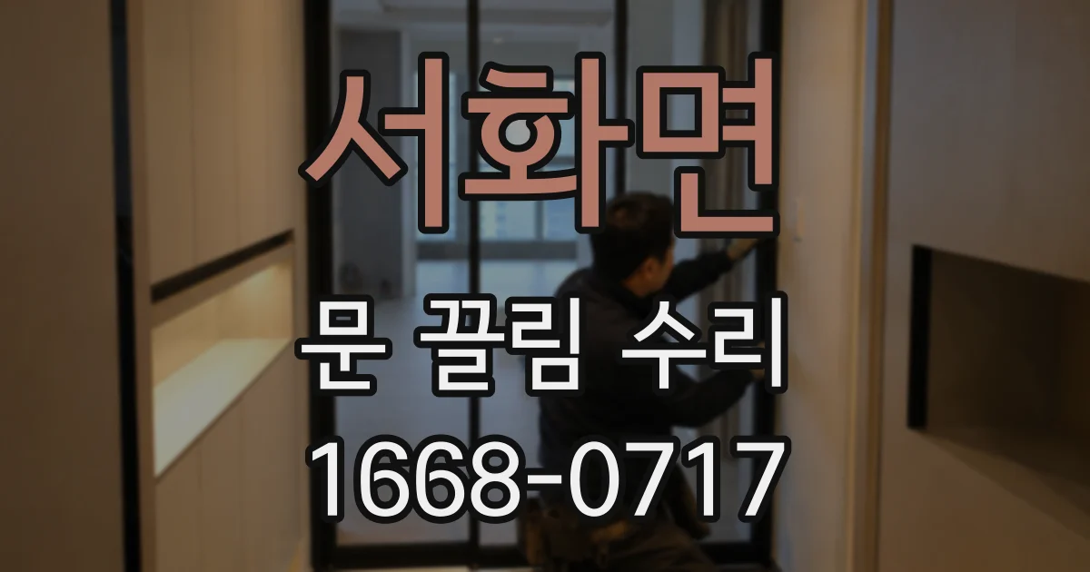 서화면 문 끌림 수리