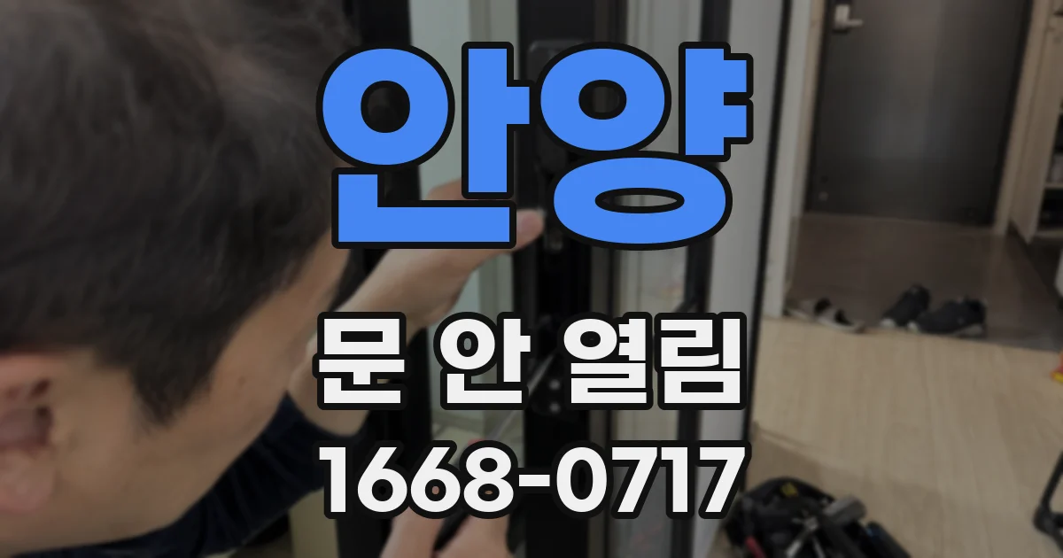 안양 문 안 열림
