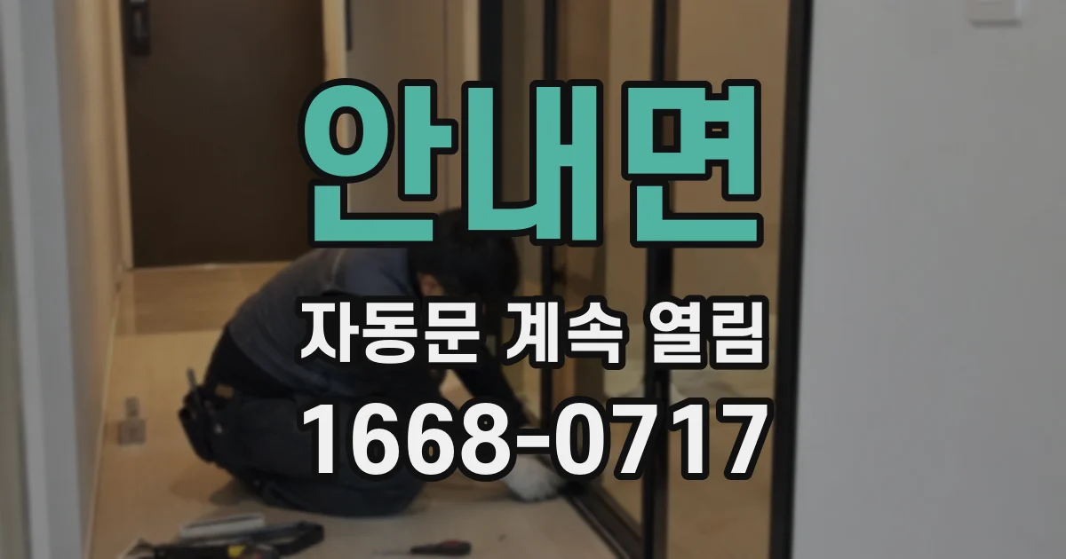 안내면 자동문 계속 열림