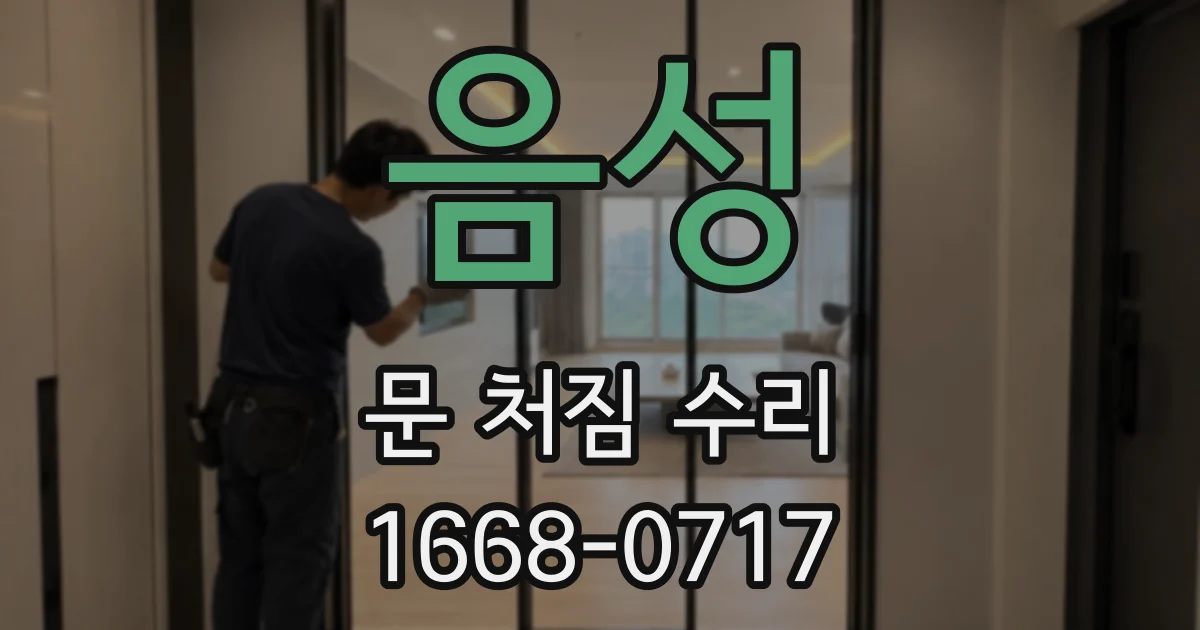 음성 문 처짐 수리