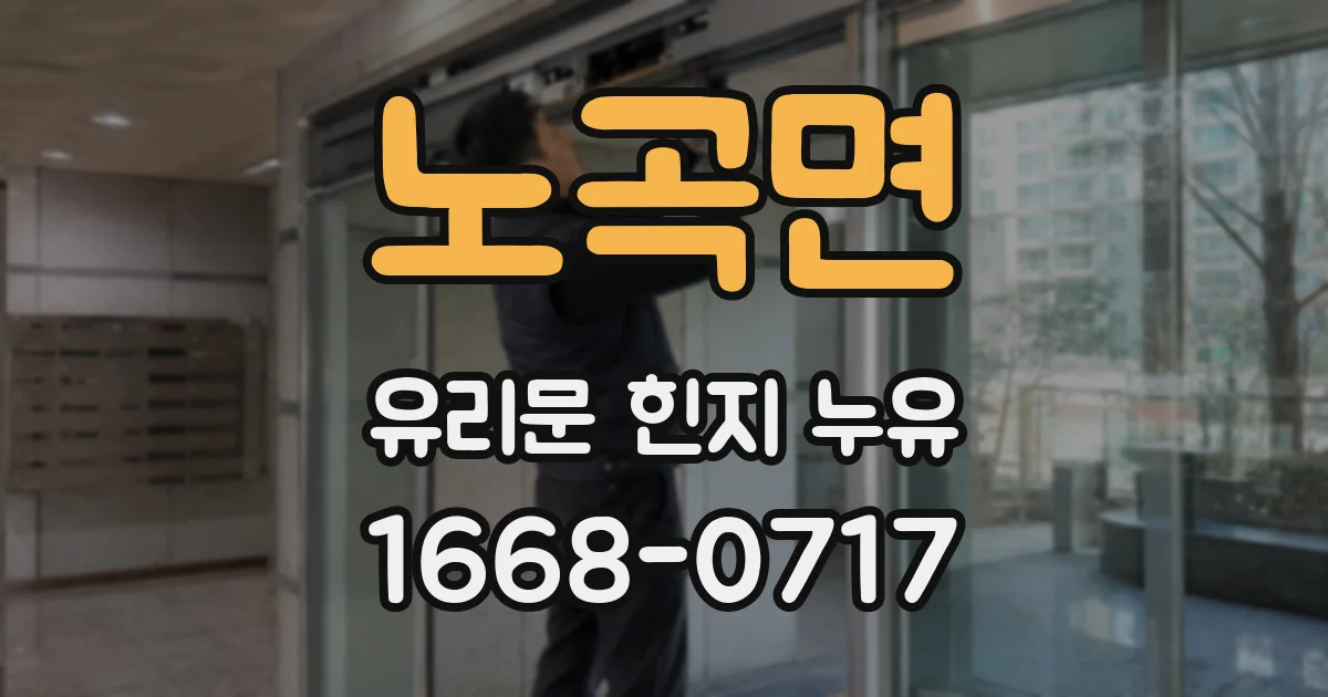 노곡면 유리문 힌지 누유