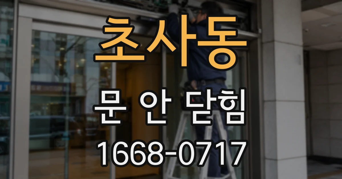 초사동 문 안 닫힘