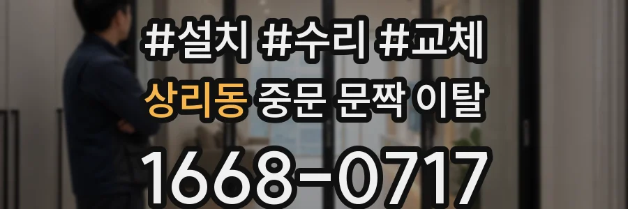 상리동 중문 문짝 이탈