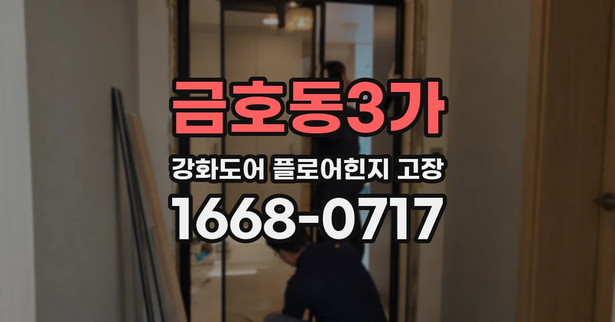 금호동3가 강화도어 플로어힌지 고장