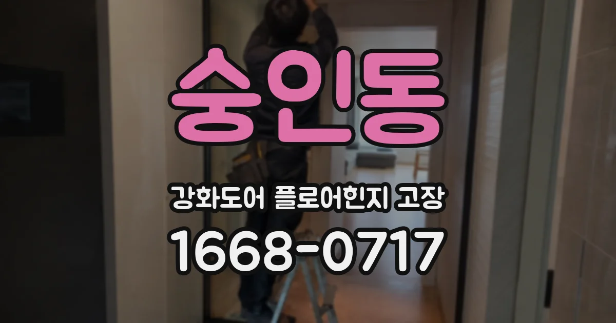 숭인동 강화도어 플로어힌지 고장