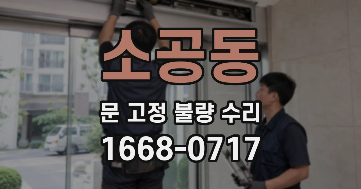 소공동 문 고정 불량 수리
