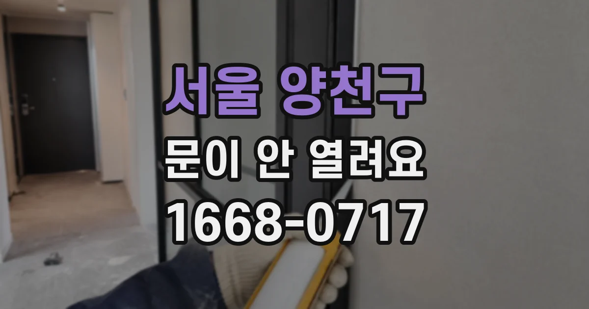 서울 양천구 문이 안 열려요