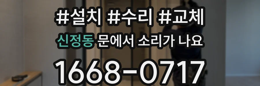 신정동 문에서 소리가 나요