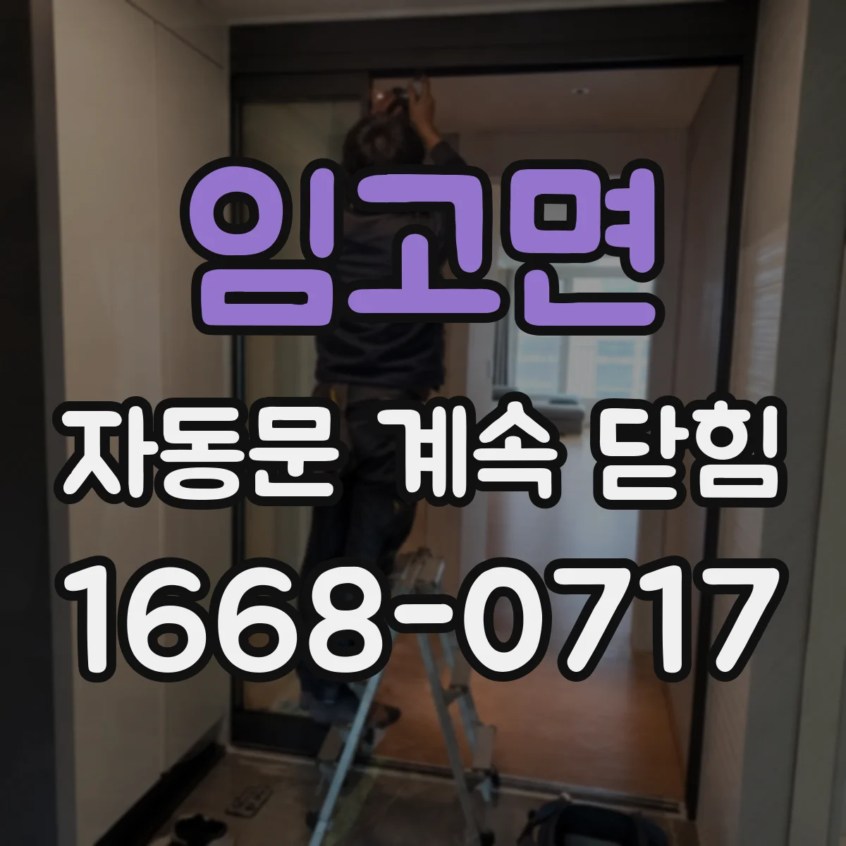 임고면 자동문 계속 닫힘