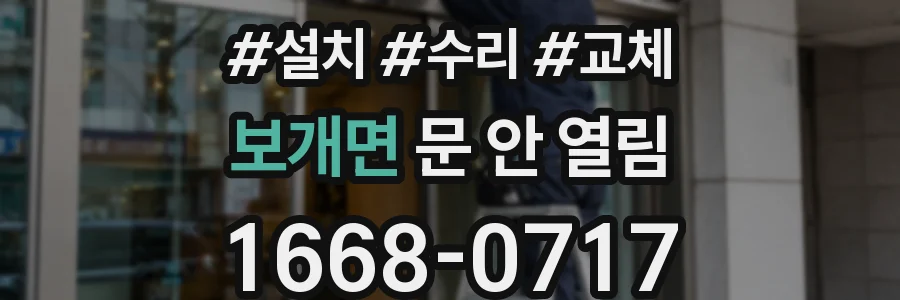 보개면 문 안 열림