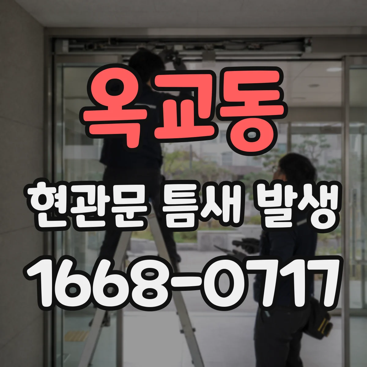 옥교동 현관문 틈새 발생