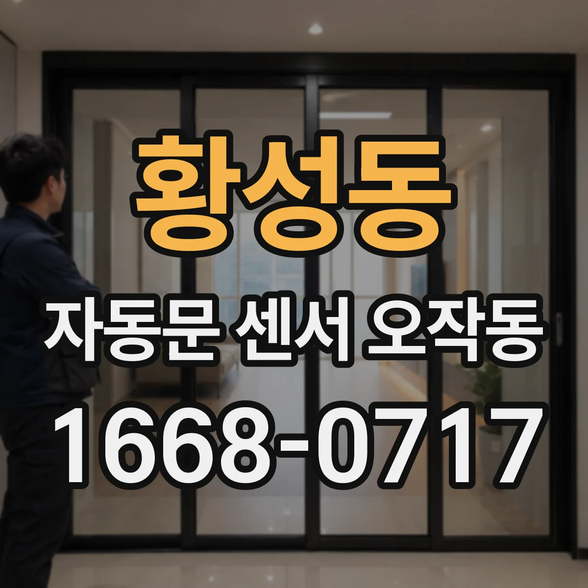 황성동 자동문 센서 오작동