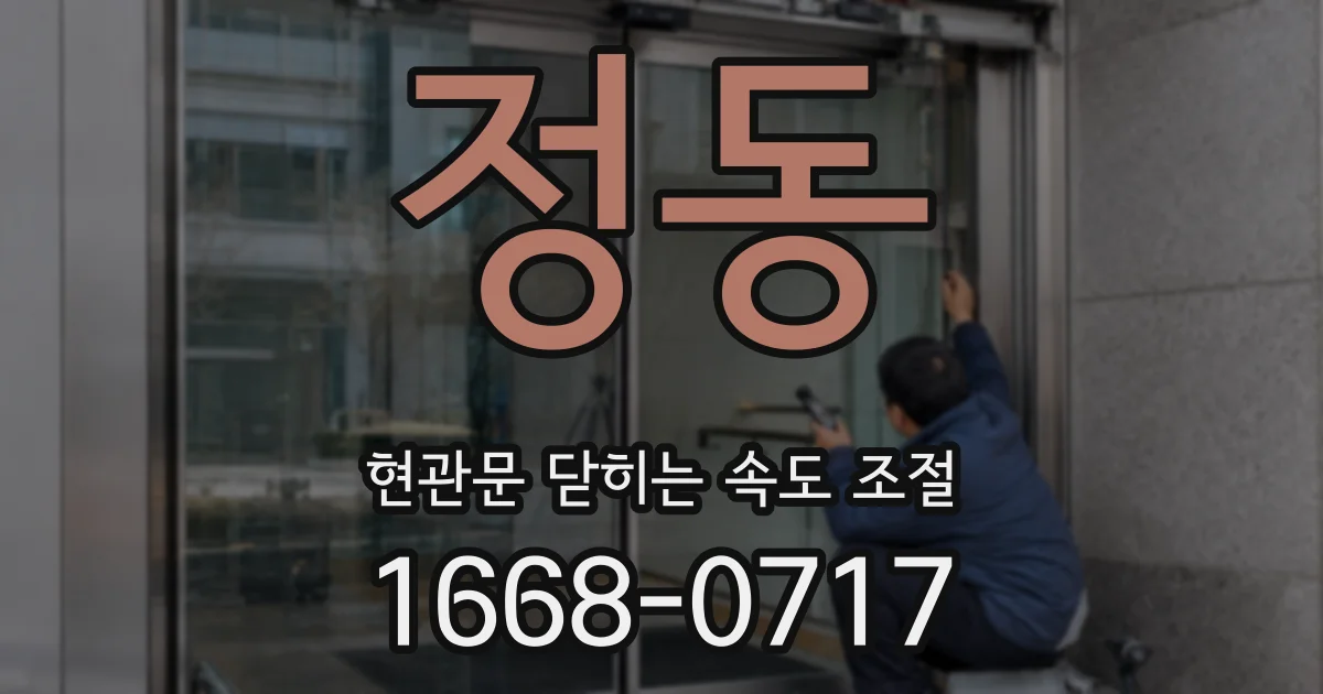 정동 현관문 닫히는 속도 조절