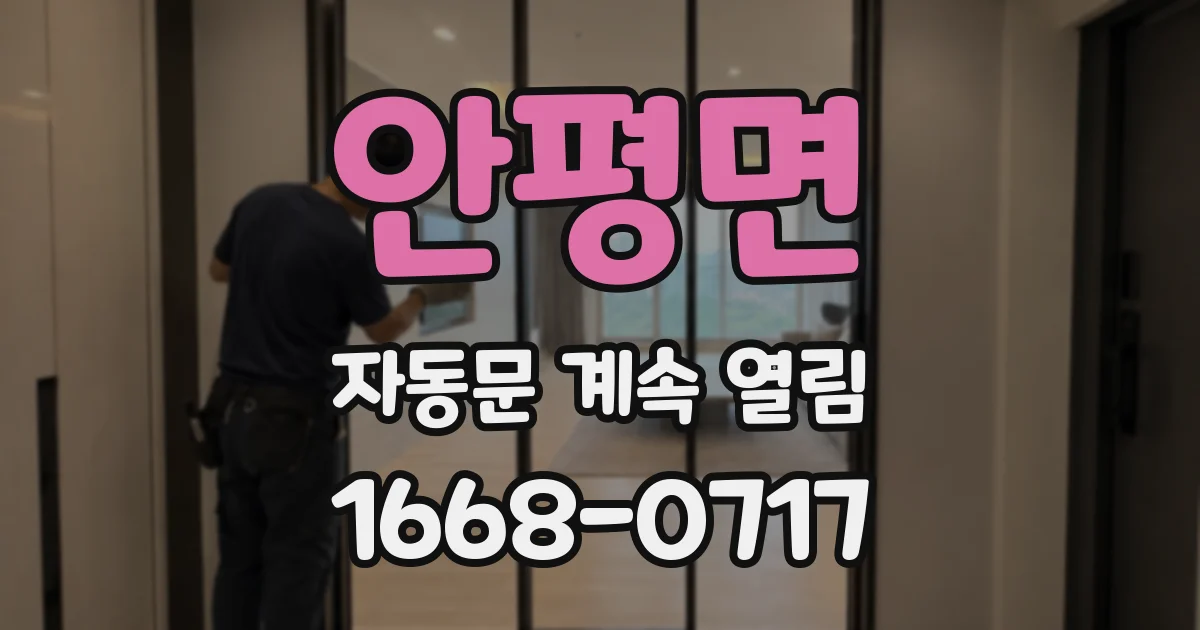 안평면 자동문 계속 열림