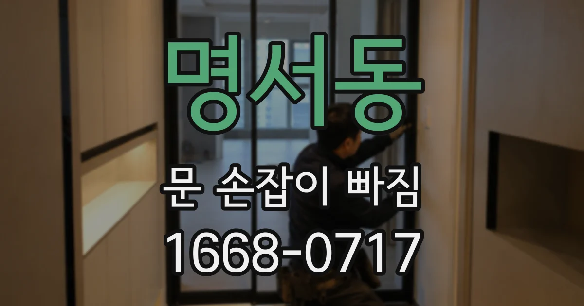 명서동 문 손잡이 빠짐