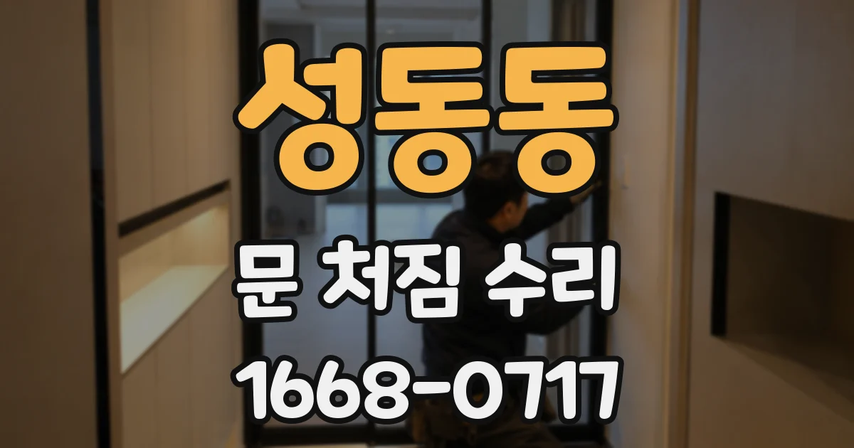 성동동 문 처짐 수리