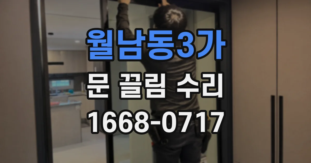 월남동3가 문 끌림 수리