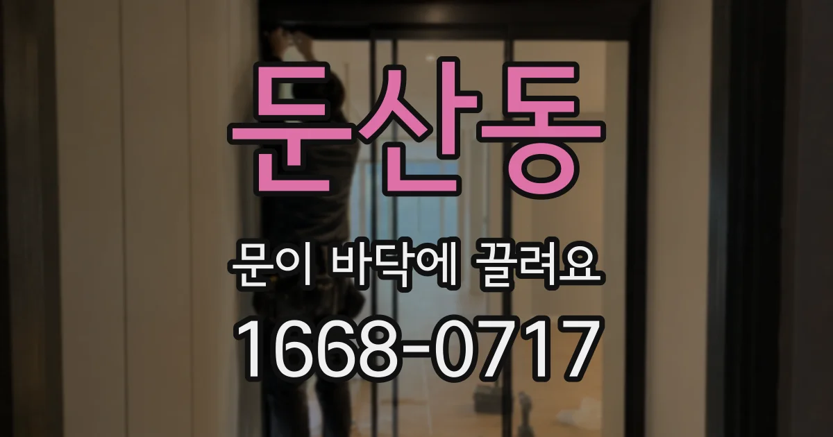 둔산동 문이 바닥에 끌려요