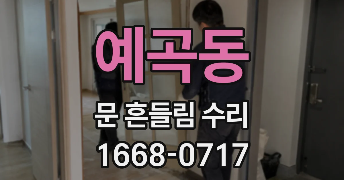 예곡동 문 흔들림 수리