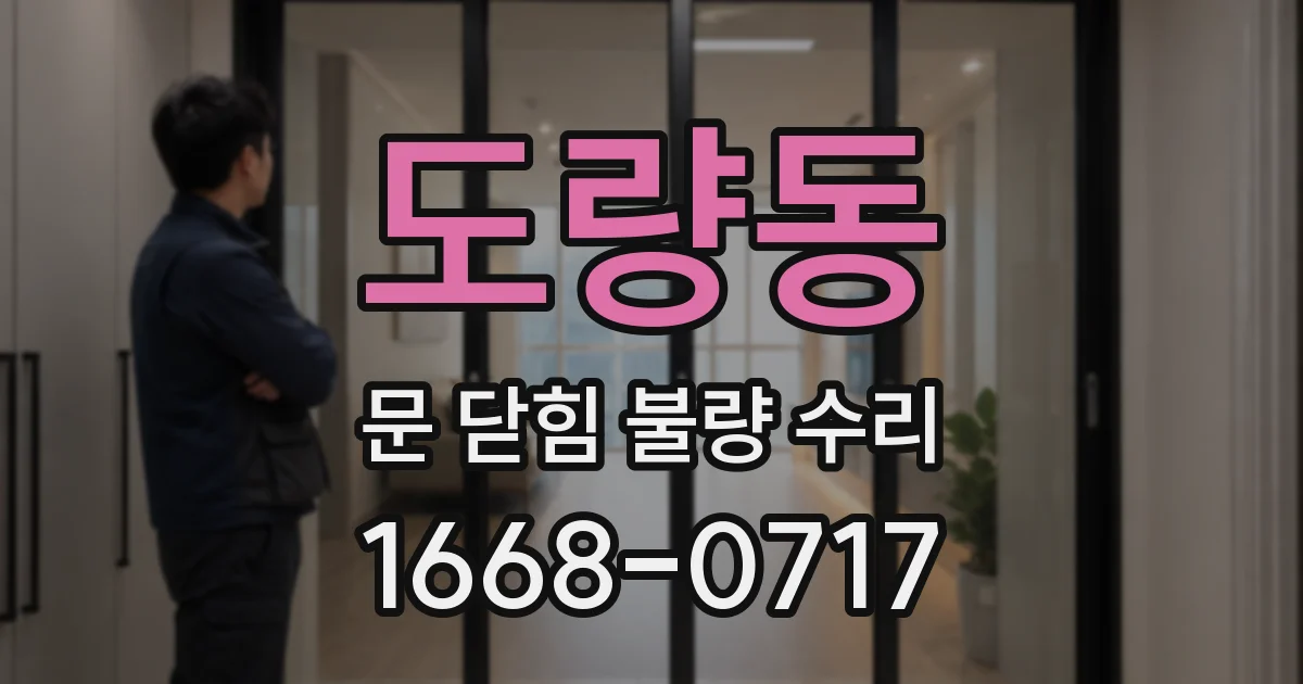 도량동 문 닫힘 불량 수리