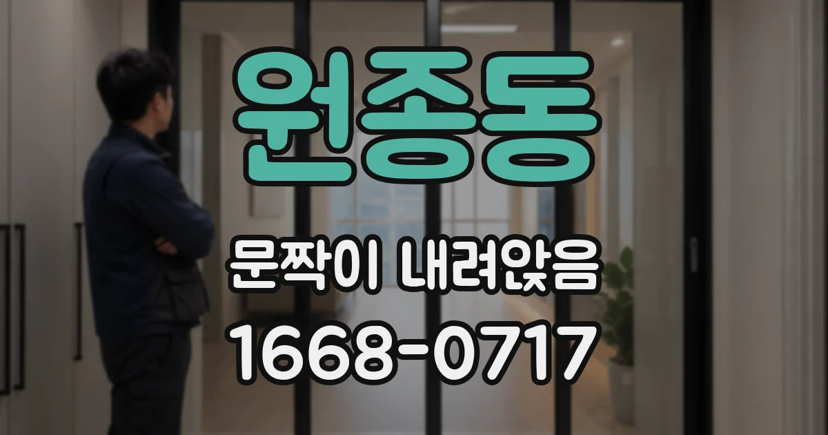 원종동 문짝이 내려앉음