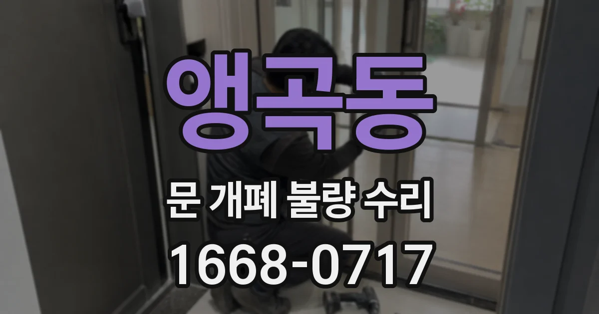 앵곡동 문 개폐 불량 수리