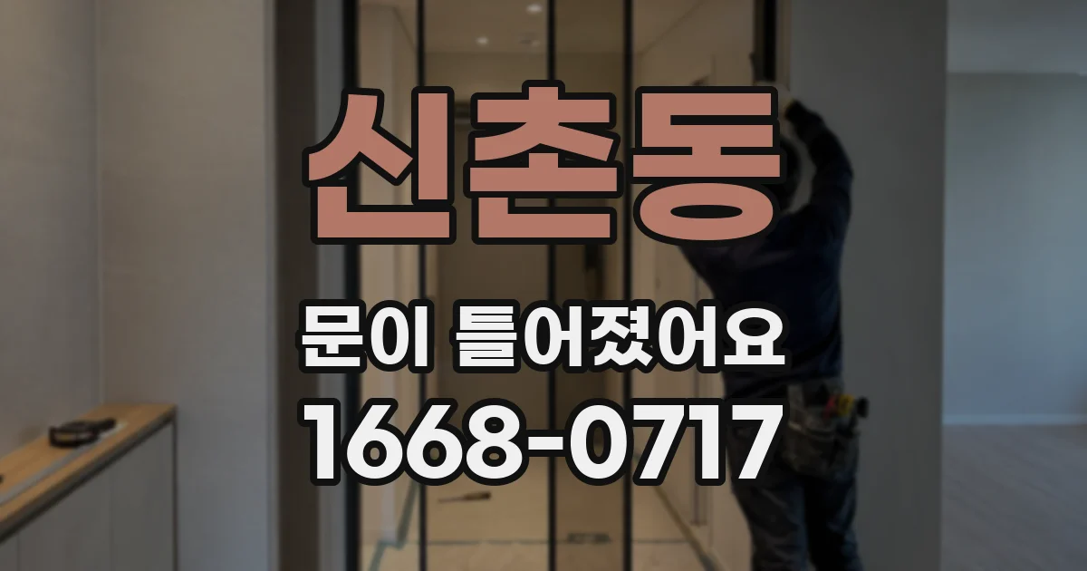 신촌동 문이 틀어졌어요