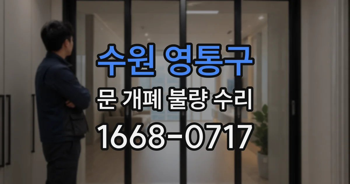수원 영통구 문 개폐 불량 수리