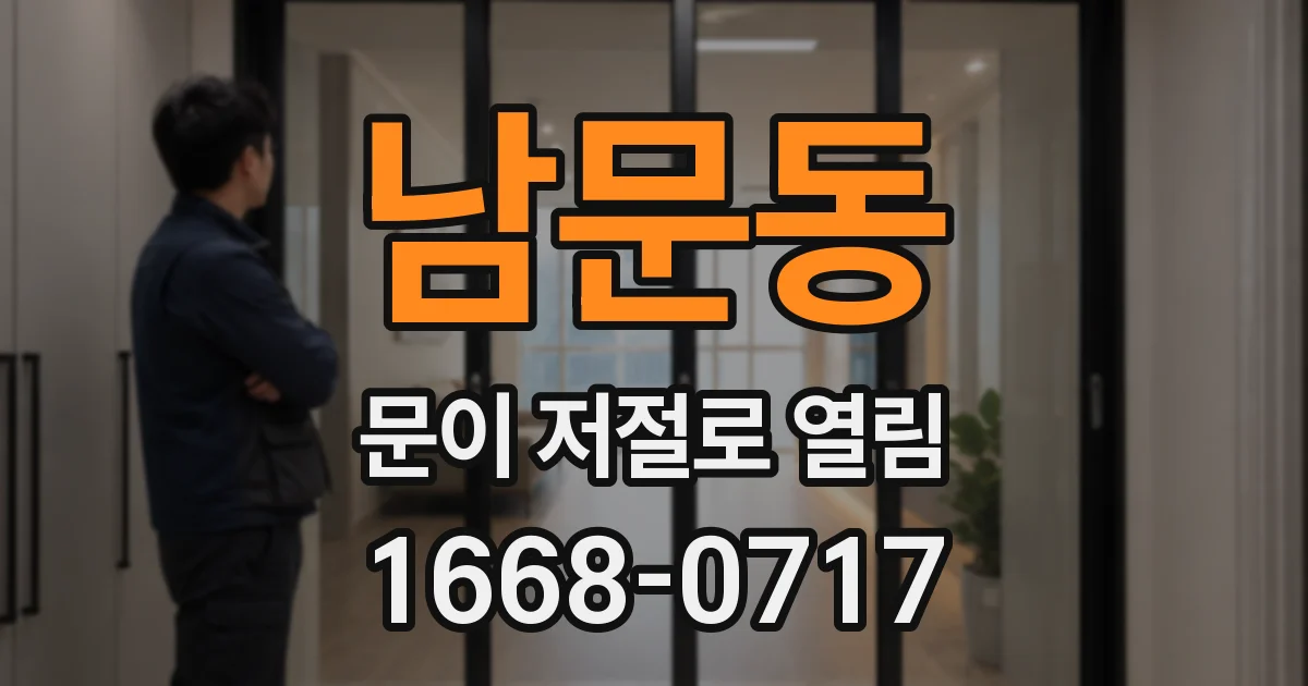 남문동 문이 저절로 열림