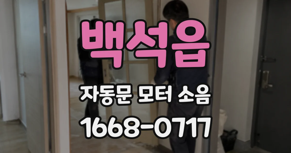 백석읍 자동문 모터 소음