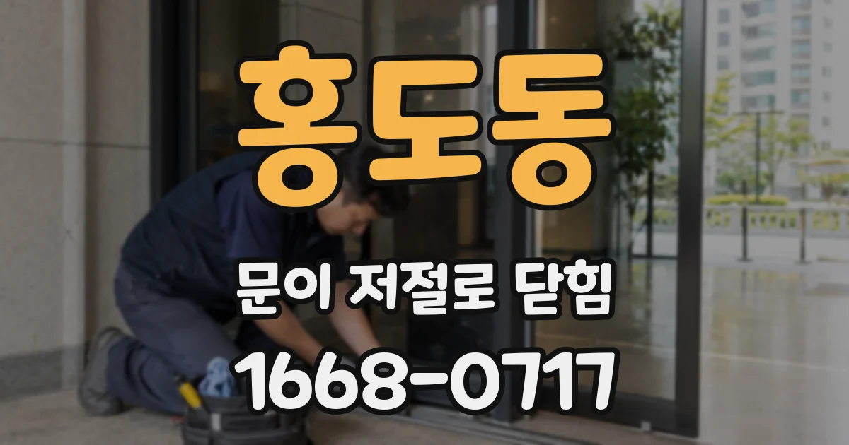 홍도동 문이 저절로 닫힘