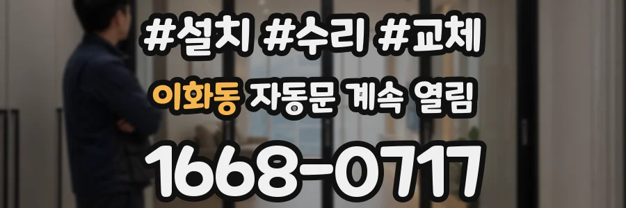 이화동 자동문 계속 열림