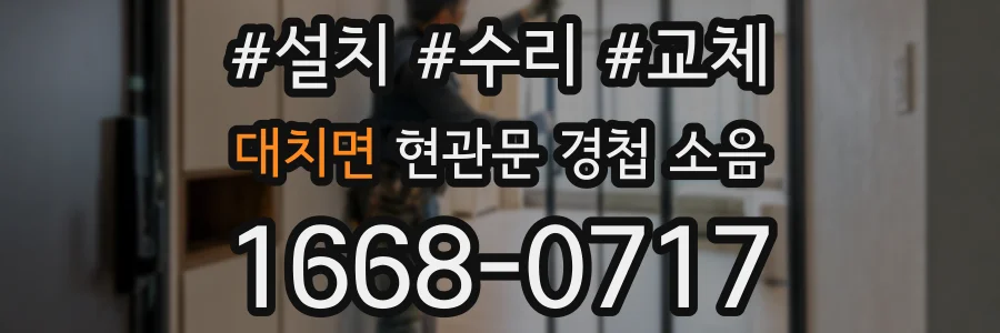 대치면 현관문 경첩 소음
