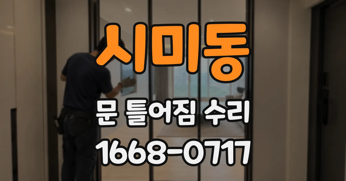 시미동 문 틀어짐 수리