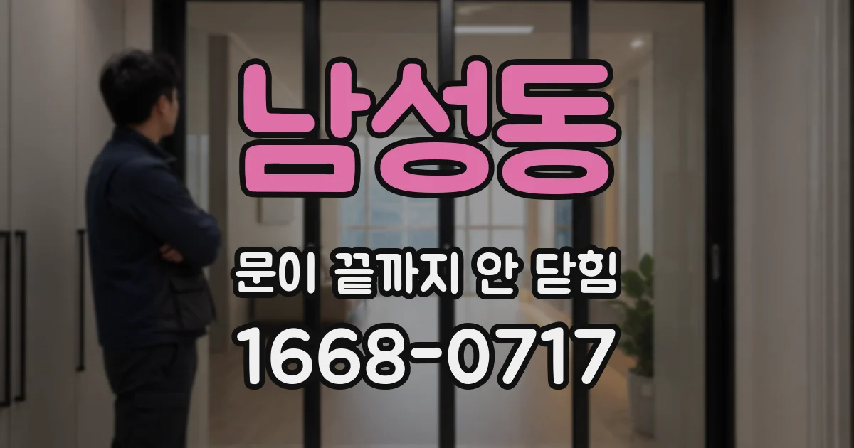 남성동 문이 끝까지 안 닫힘