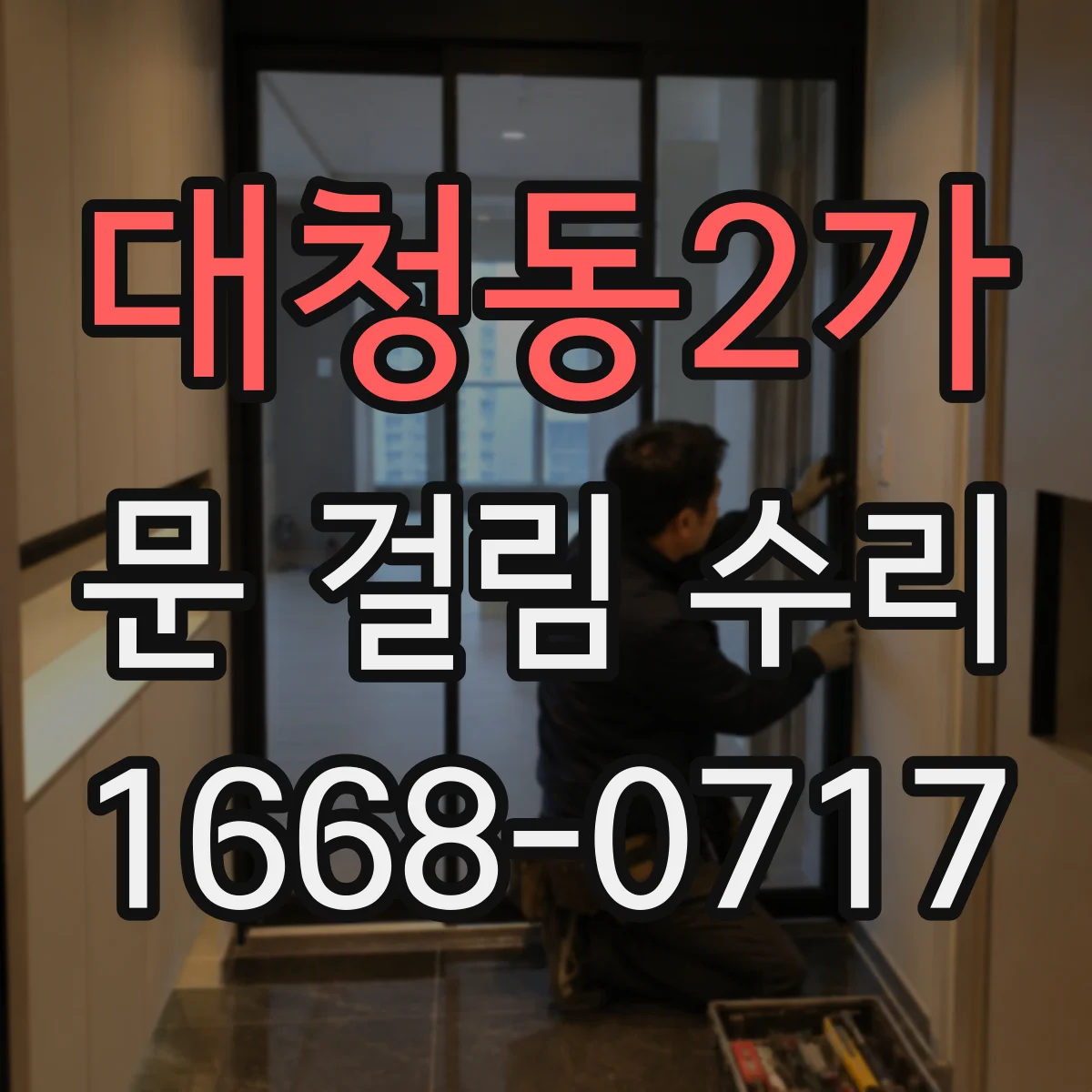 대청동2가 문 걸림 수리