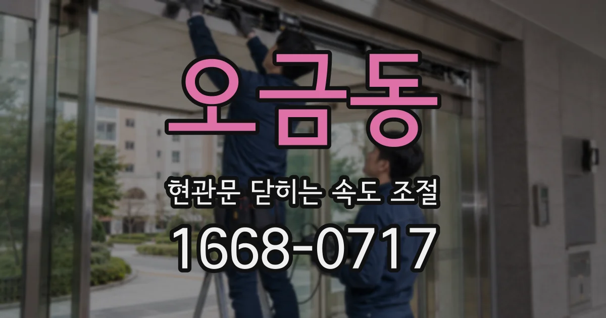오금동 현관문 닫히는 속도 조절