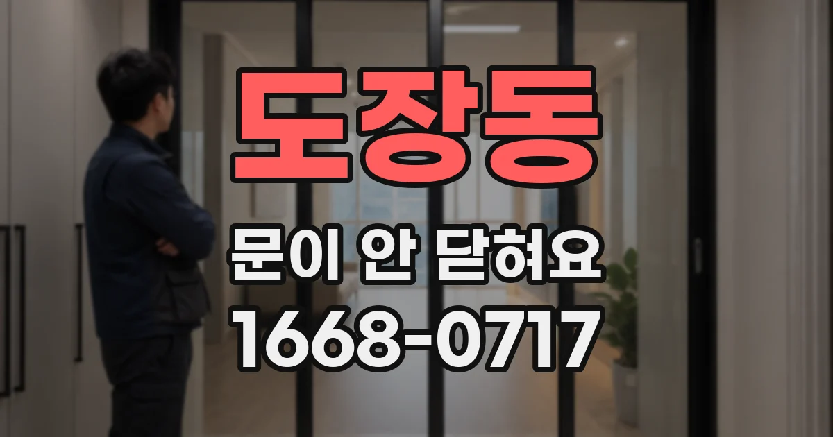 도장동 문이 안 닫혀요