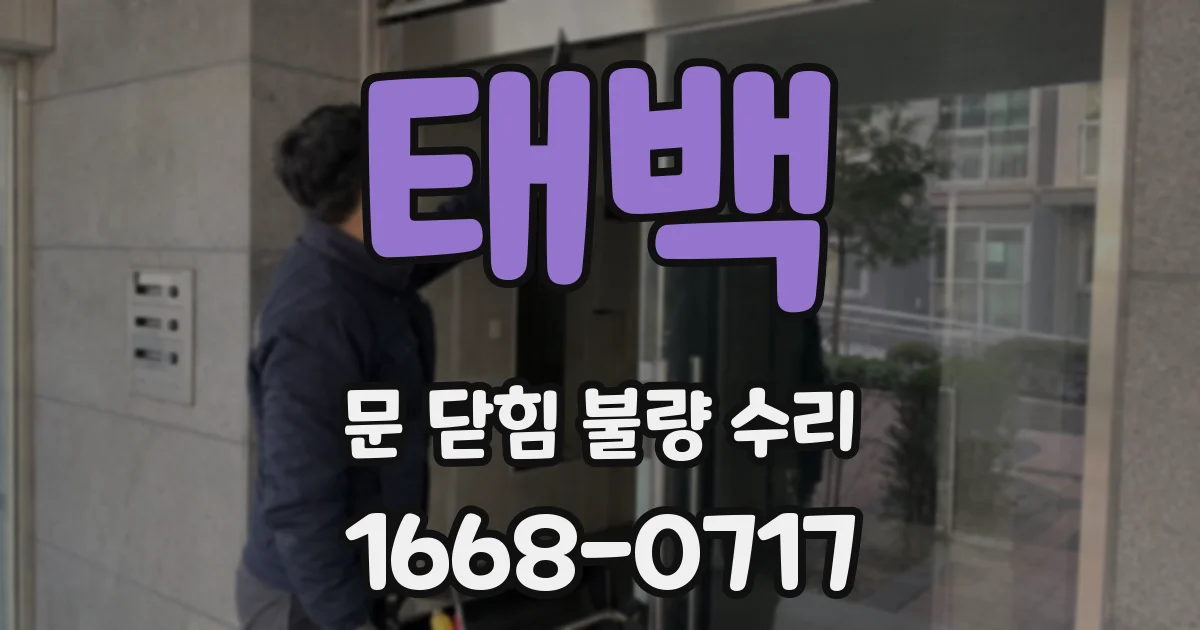 태백 문 닫힘 불량 수리