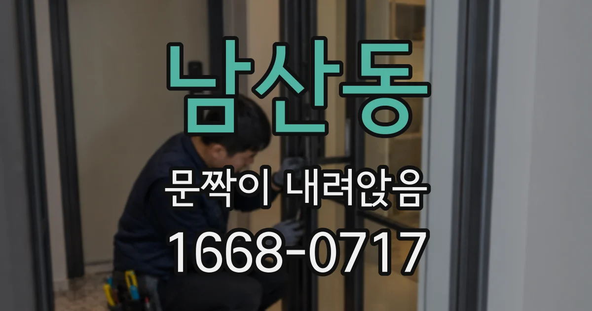 남산동 문짝이 내려앉음