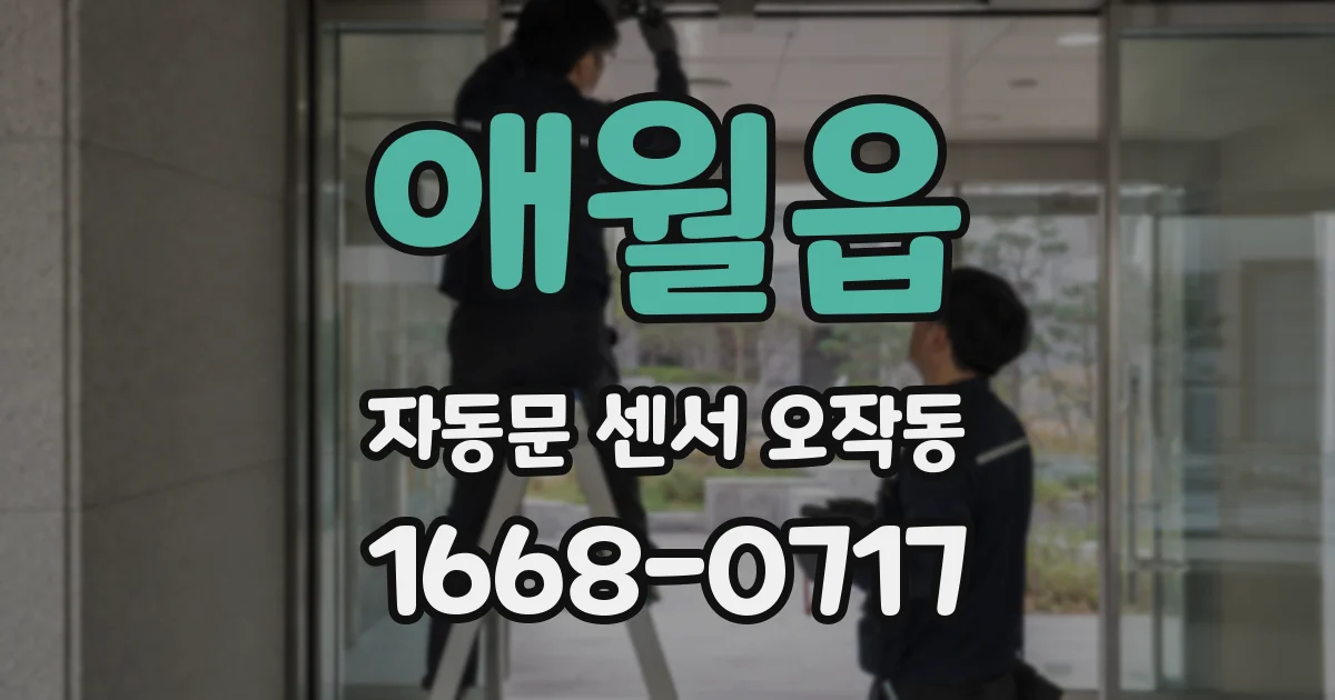 애월읍 자동문 센서 오작동