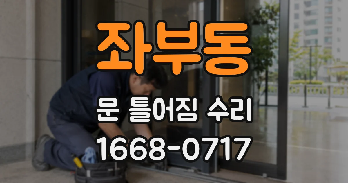 좌부동 문 틀어짐 수리