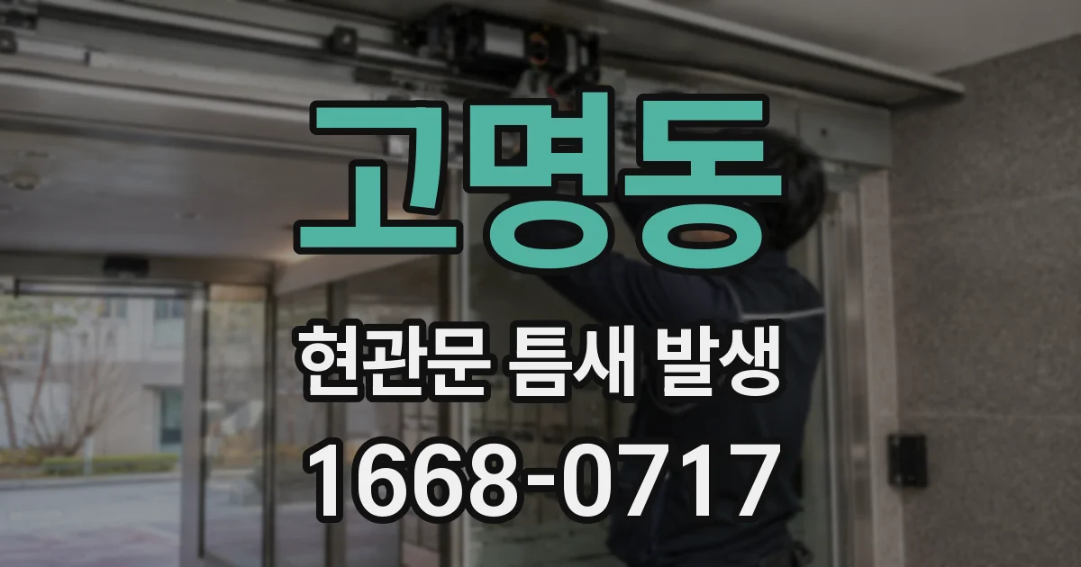 고명동 현관문 틈새 발생