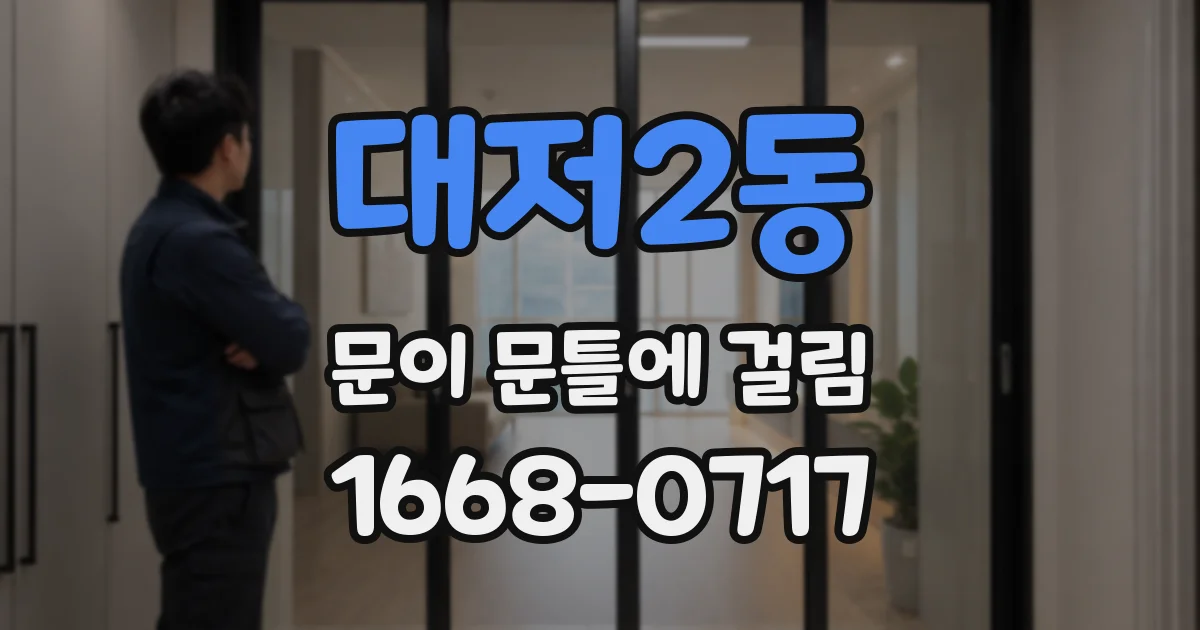 대저2동 문이 문틀에 걸림