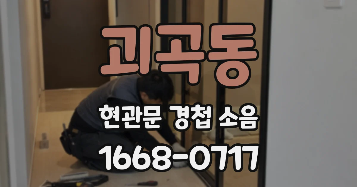 괴곡동 현관문 경첩 소음