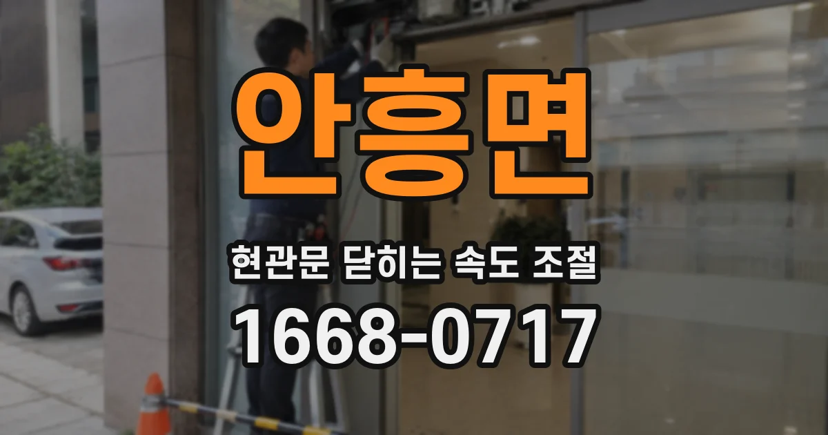 안흥면 현관문 닫히는 속도 조절