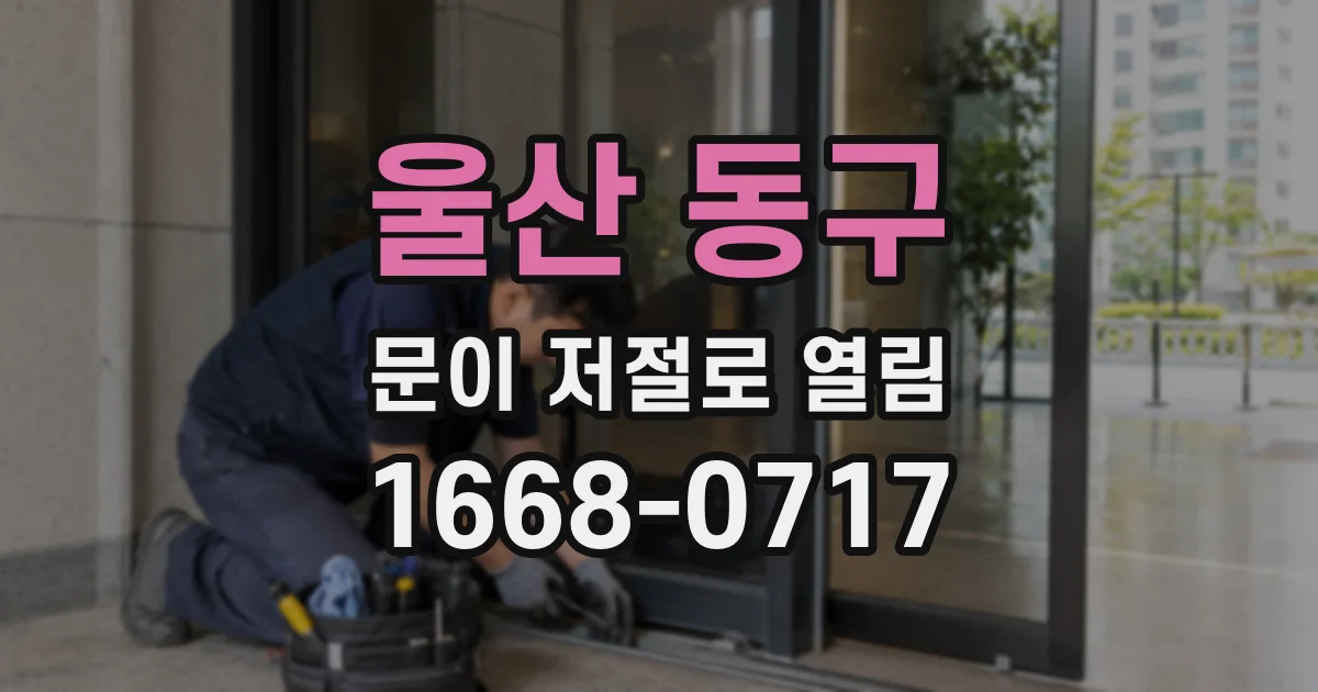 울산 동구 문이 저절로 열림